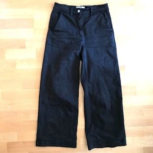 Everlane Wide leg Cropped Pant size 2 Black